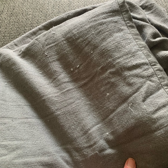 Casaluna used dark grey king linen duvet cover. Some pulls as shown in pics. - Picture 7 of 15